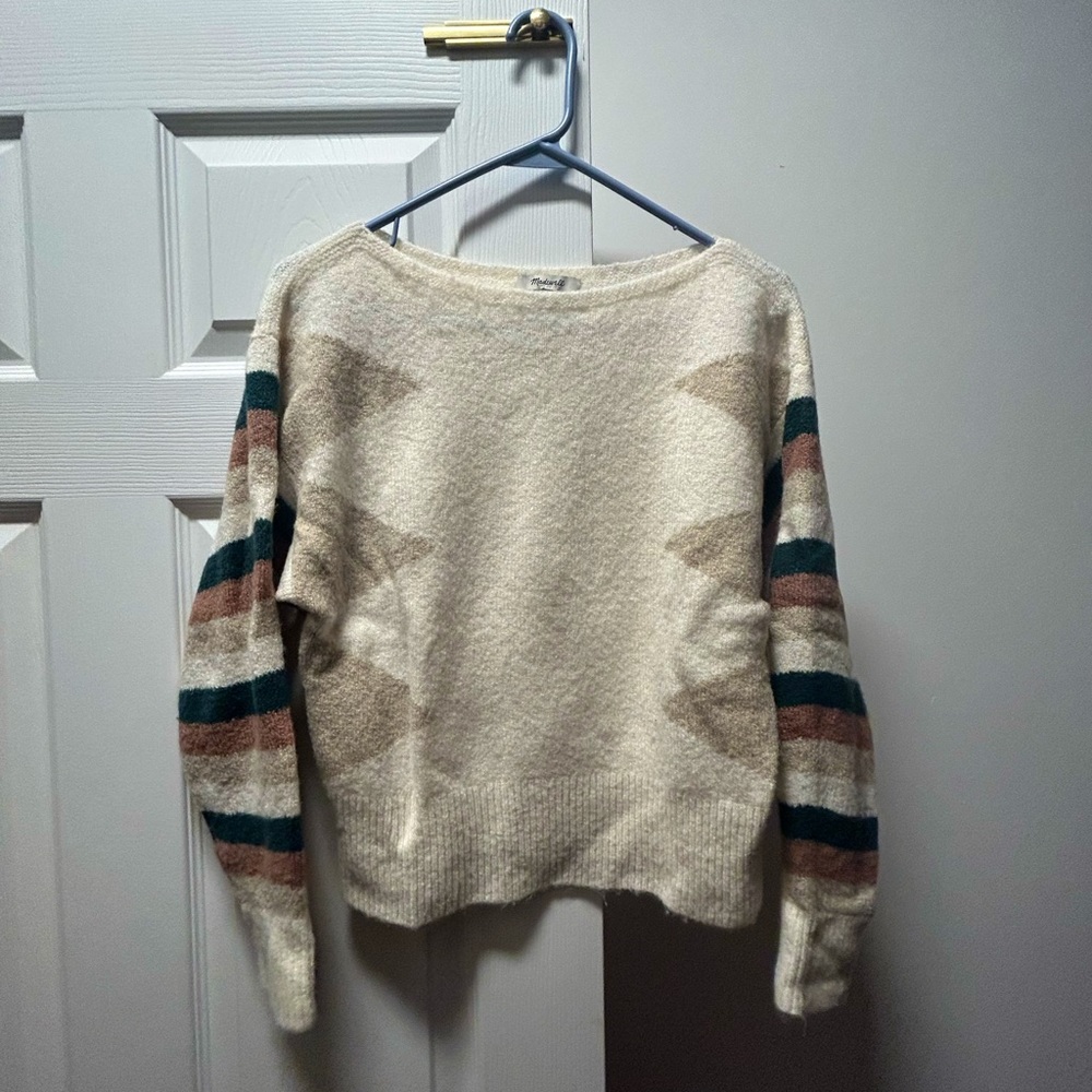 Madewell Soft Oversized Striped Sleeve Sweater